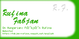 rufina fabjan business card